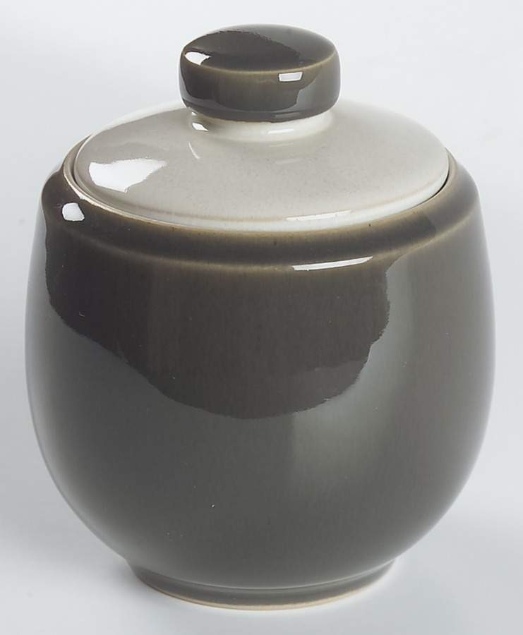 Smokestone Sugar Bowl & Lid by Denby-Langley-1