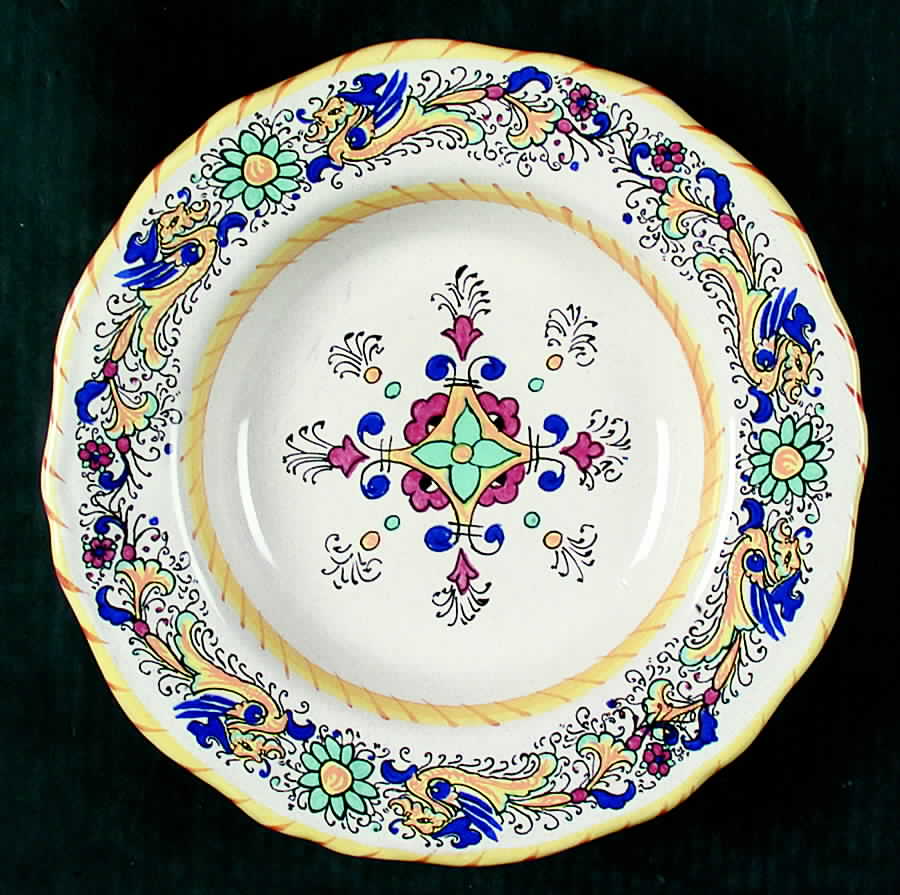 DER37 Large Rim Soup Bowl by Deruta (Italy)-1