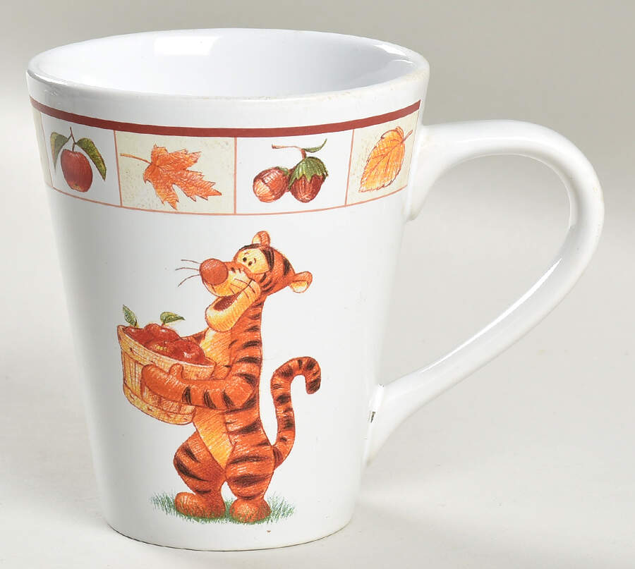 Winnie The Pooh (Red Grid Border) Mug by Disney-1