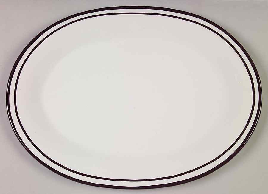 Circa Black 16" Oval Serving Platter by Dansk-1