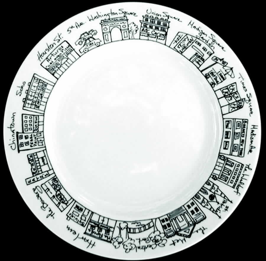 Manhattan Salad Plate by Dsc Designs-1