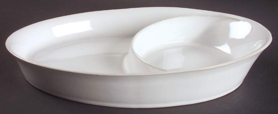 Signature (Coupe) 11" Oval Divided Vegetable Bowl by Denby-Langley-1