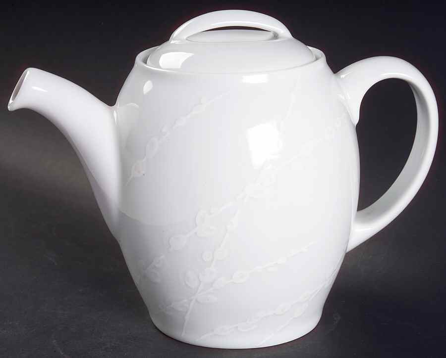 White Trace Teapot & Lid by Denby-Langley-1