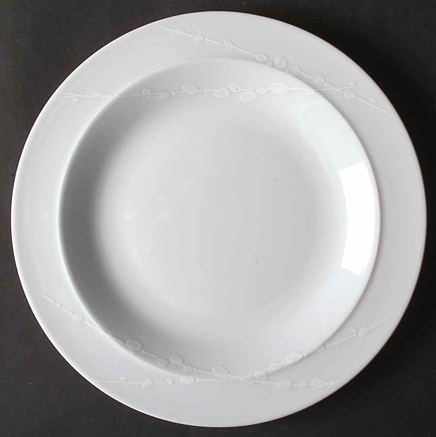 White Trace Salad/Dessert Plate by Denby-Langley-1