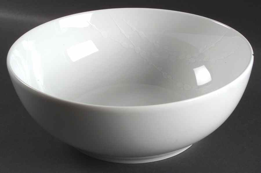 White Trace 10" Round Vegetable Bowl by Denby-Langley-1