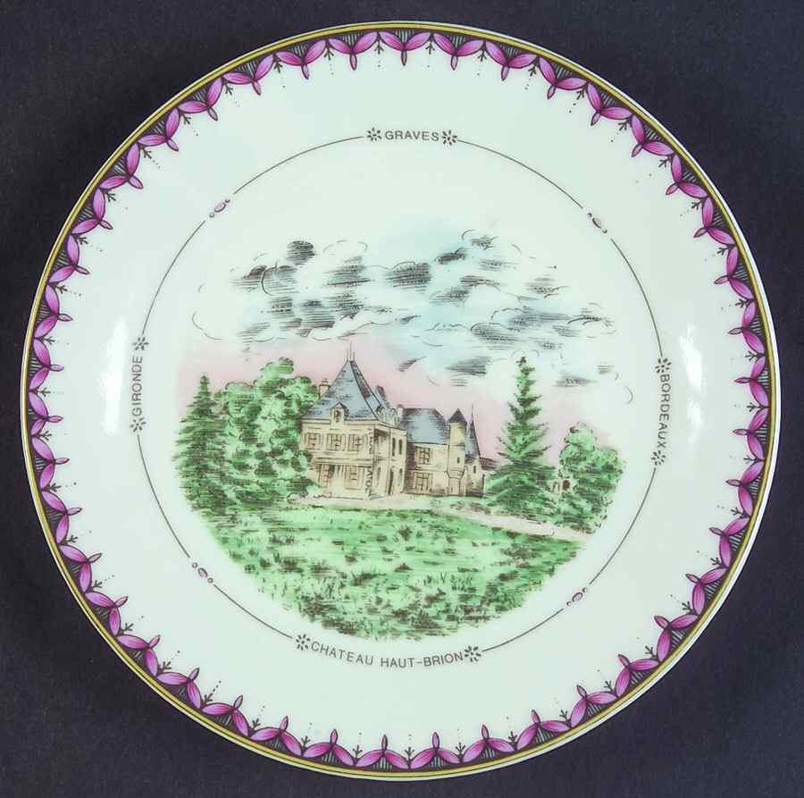 Chateaux de Bordeaux Canape Plate by Philippe Deshoulieres-1
