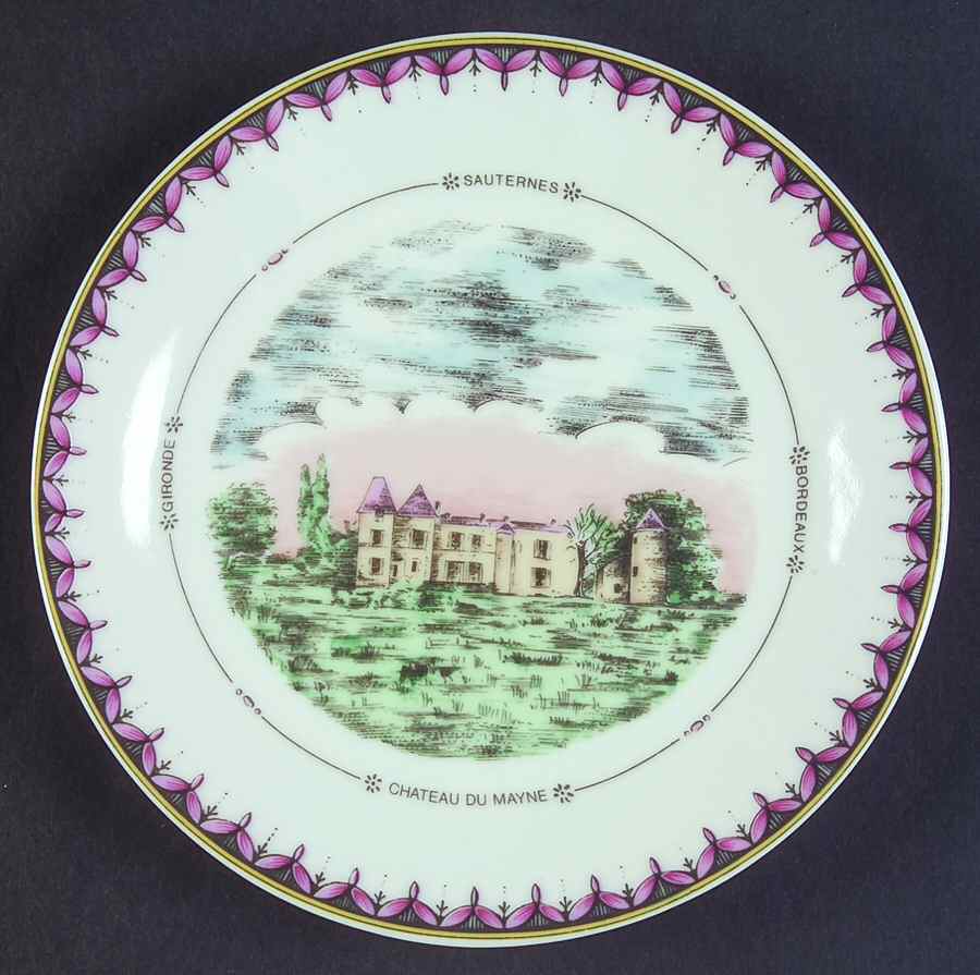Chateaux de Bordeaux Canape Plate by Philippe Deshoulieres-1