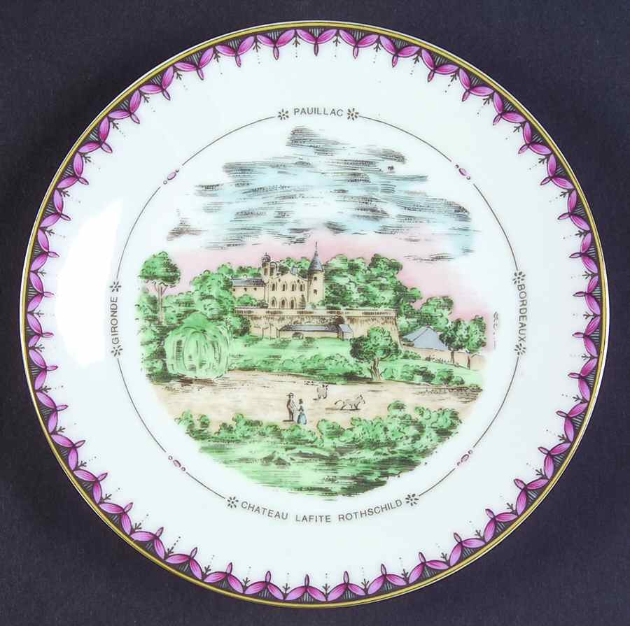 Chateaux de Bordeaux Canape Plate by Philippe Deshoulieres-1