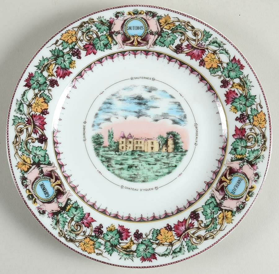 Chateaux de Bordeaux Salad/Dessert Plate by Philippe Deshoulieres-1