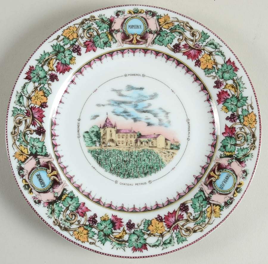 Chateaux de Bordeaux Salad/Dessert Plate by Philippe Deshoulieres-1