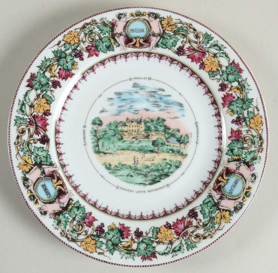 Chateaux de Bordeaux Salad/Dessert Plate by Philippe Deshoulieres-1