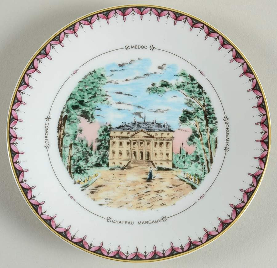 Chateaux de Bordeaux Canape Plate by Philippe Deshoulieres-1