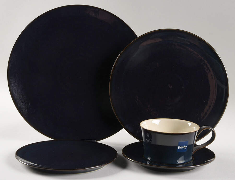 Drama Blue 5 Piece Place Setting by Denby-Langley-1