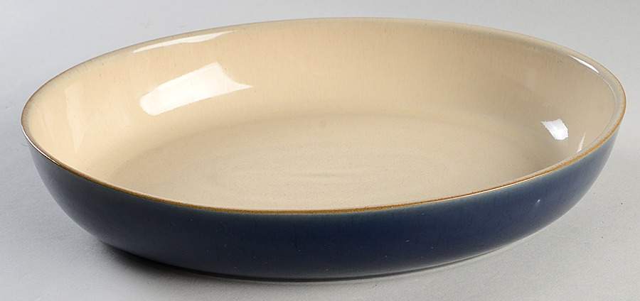 Drama Blue 11" Oval Baker by Denby-Langley-1