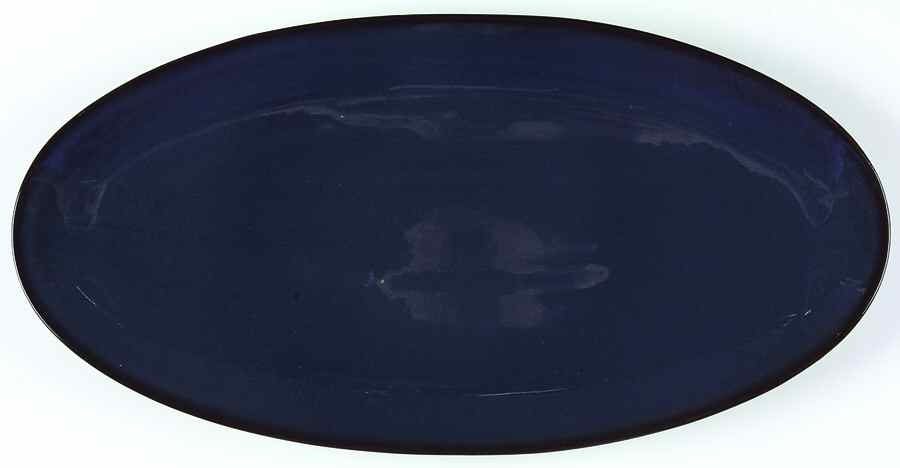 Drama Blue 15" Oval Serving Platter by Denby-Langley-1