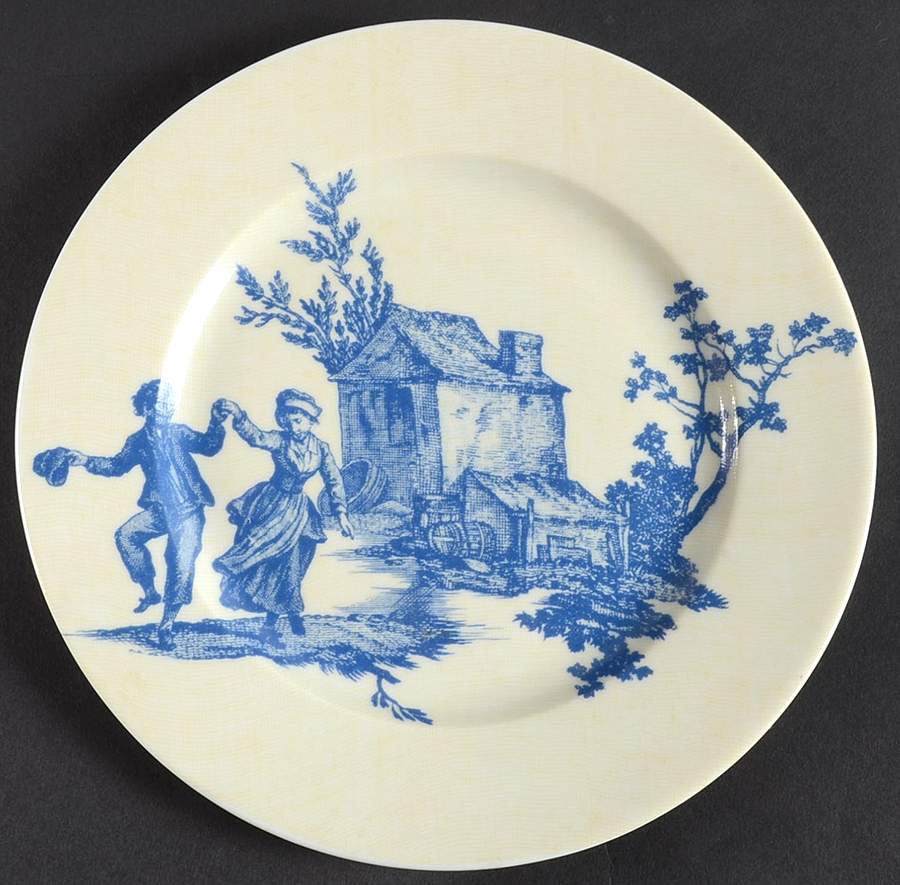 Toile de Jouy Blue Salad/Dessert Plate by Philippe Deshoulieres-1