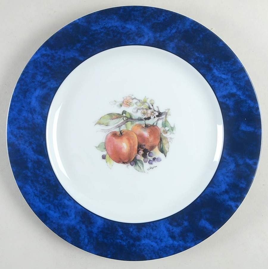 Scala Fruits Blue Salad/Dessert Plate by Philippe Deshoulieres-1
