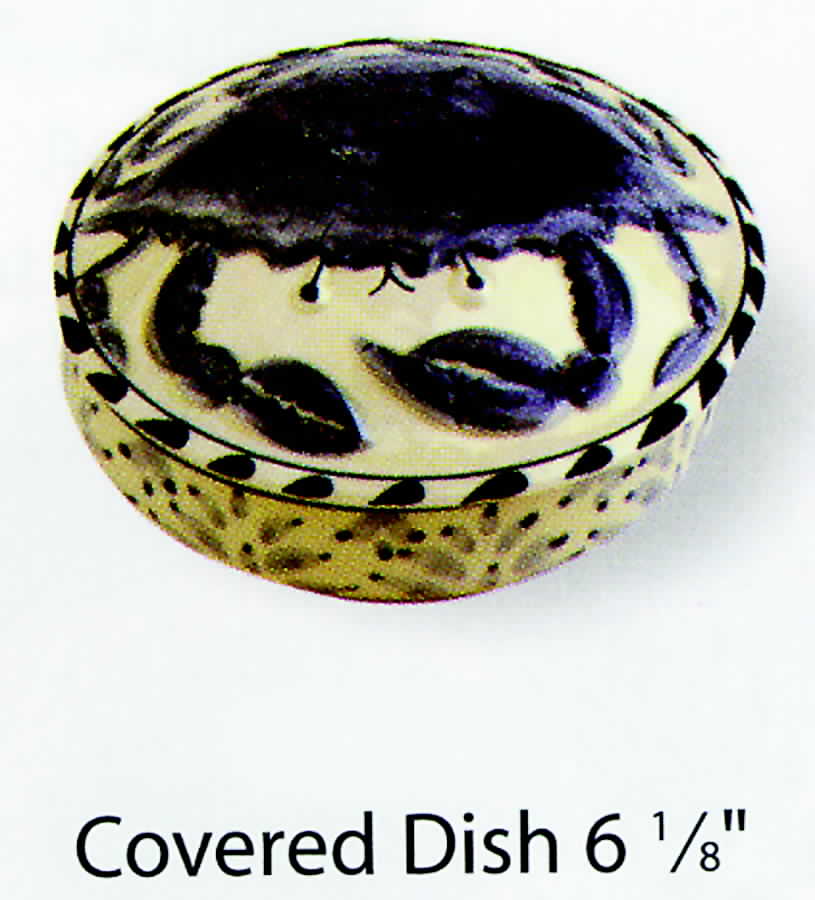 Blue Crab Small Round Covered Vegetable by Blue Crab Bay Co-1