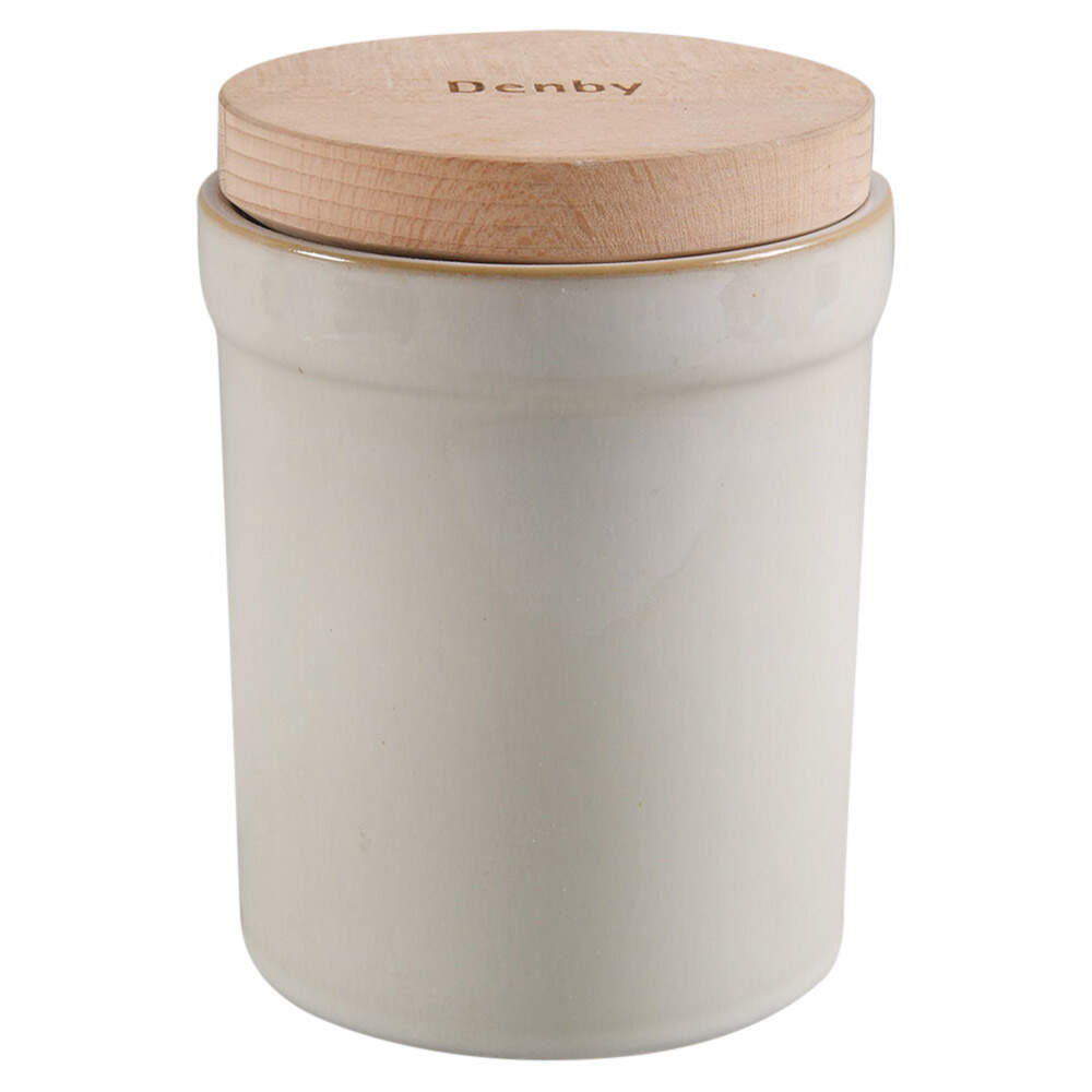 Linen 6" Storage Jar & Lid by Denby-Langley-1