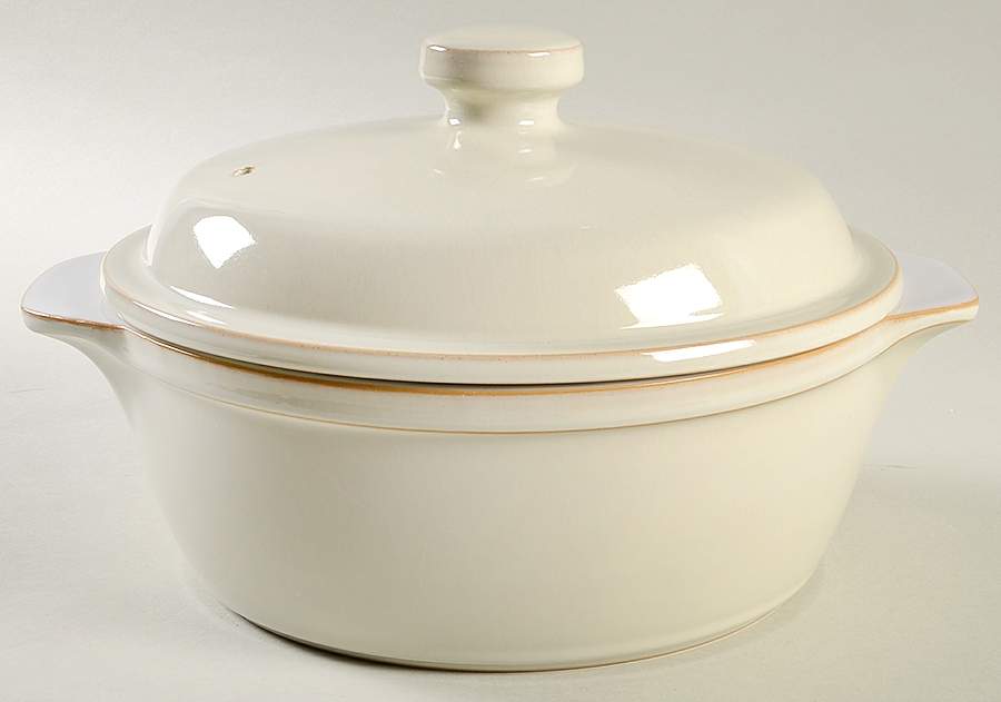 Linen 2 Qt Round Covered Casserole by Denby-Langley-1