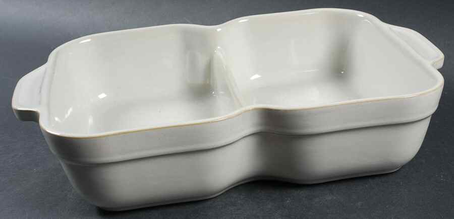 Linen Rectangular Divided Vegetable Bowl by Denby-Langley-1