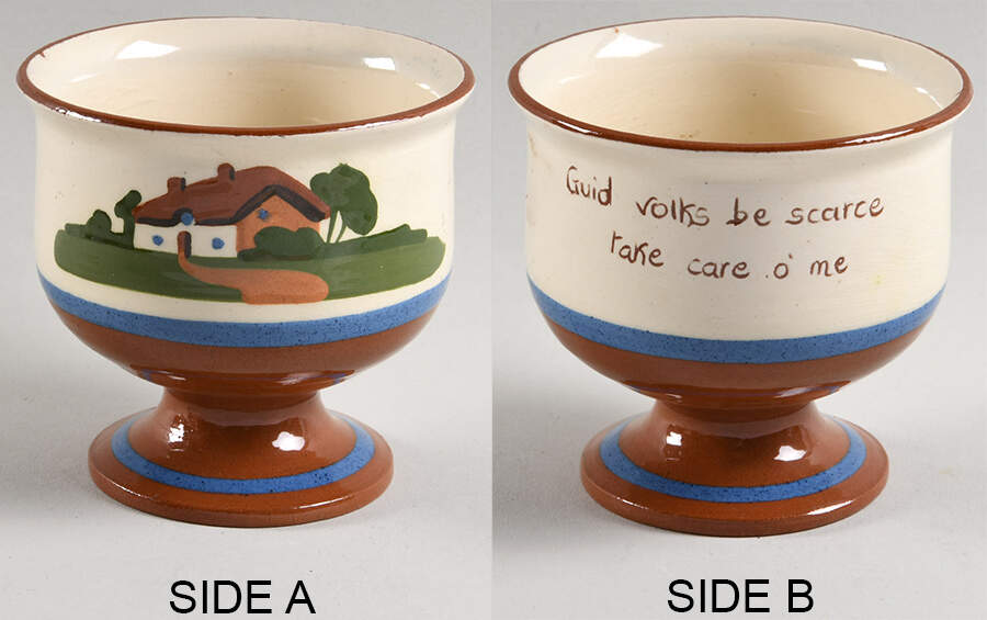 Torquay Devon Motto Ware Footed Dessert Bowl by Dartmouth-1