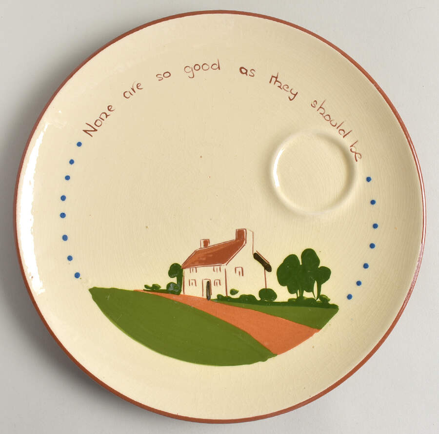 Torquay Devon Motto Ware Snack Plate by Dartmouth-1