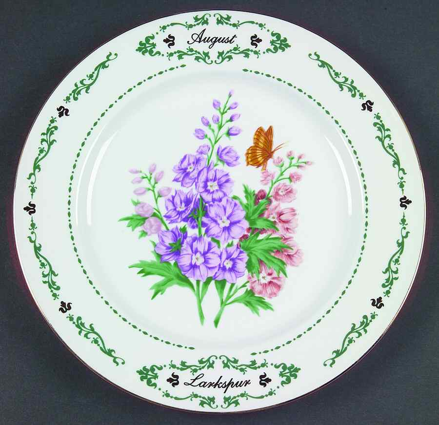 Flowers of the Month Salad Plate by Domestications-1