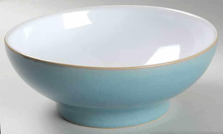 Azure 9" Round Pedestal Serving Bowl by Denby-Langley-1