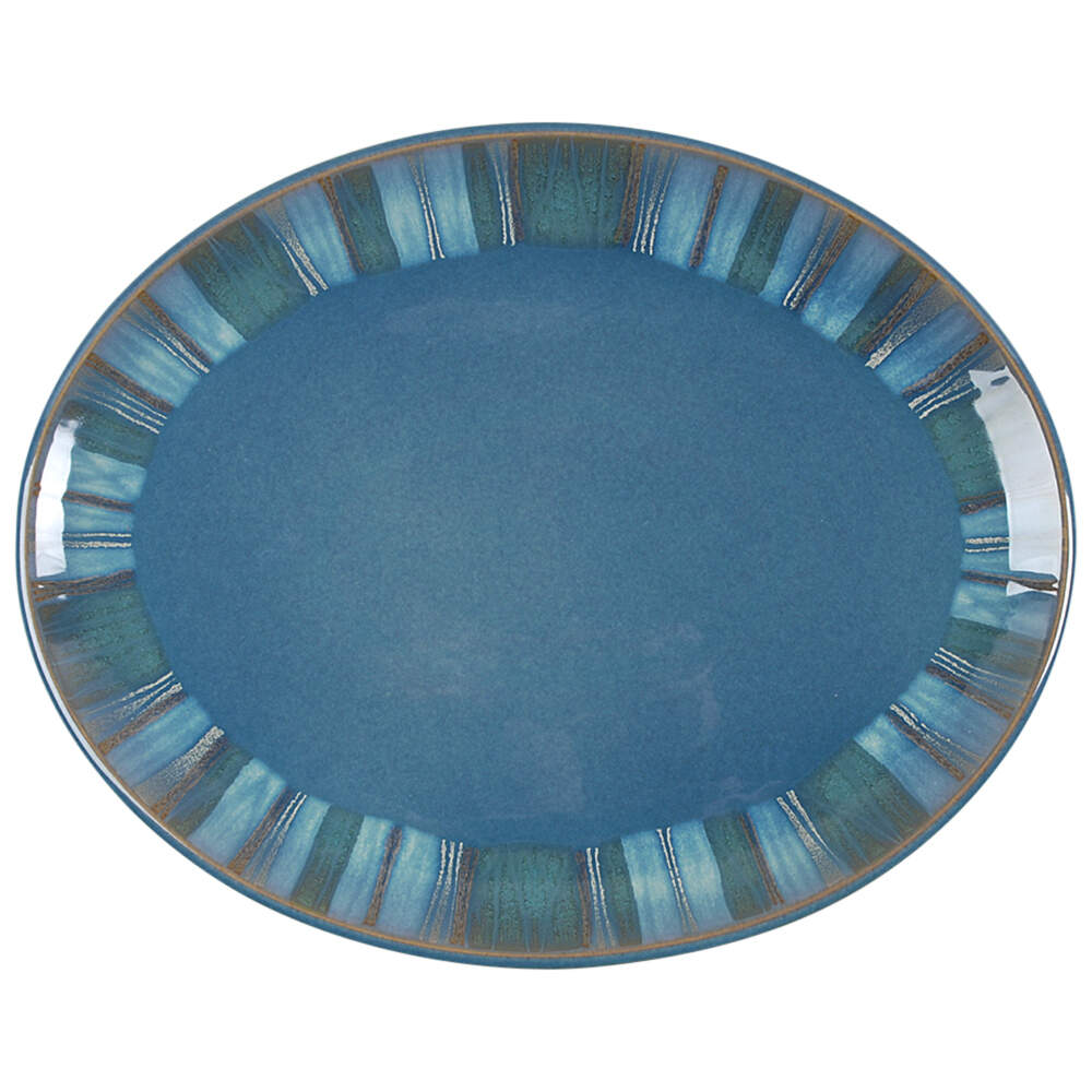 Azure Coast 14" Oval Serving Platter by Denby-Langley-1