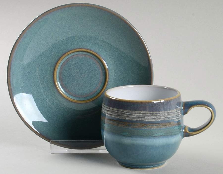 Azure Coast Espresso Cup and Saucer Set by Denby-Langley-1