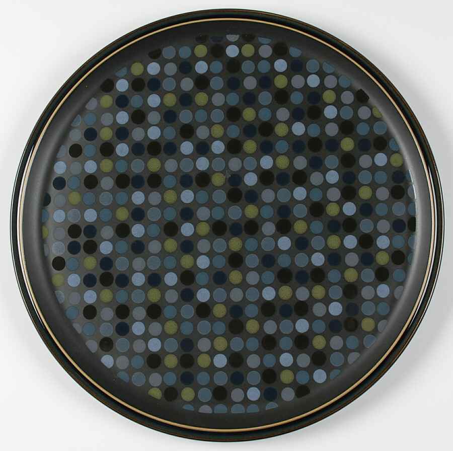 Jet Dots 13" Chop Plate (Round Platter) by Denby-Langley-1