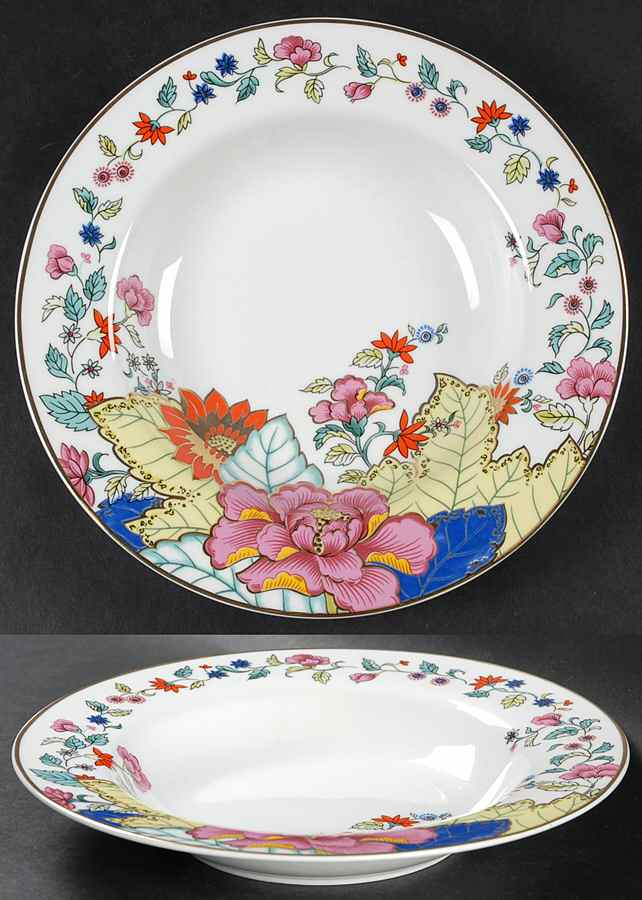 Tobacco Leaf Rim Soup Bowl by Design Guild-1