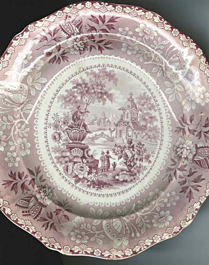 Florentine Fountain Red Dinner Plate by Davenport-1