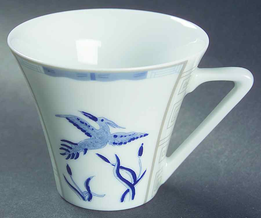 Mandarin Blue Flat Demitasse Cup by Philippe Deshoulieres-1