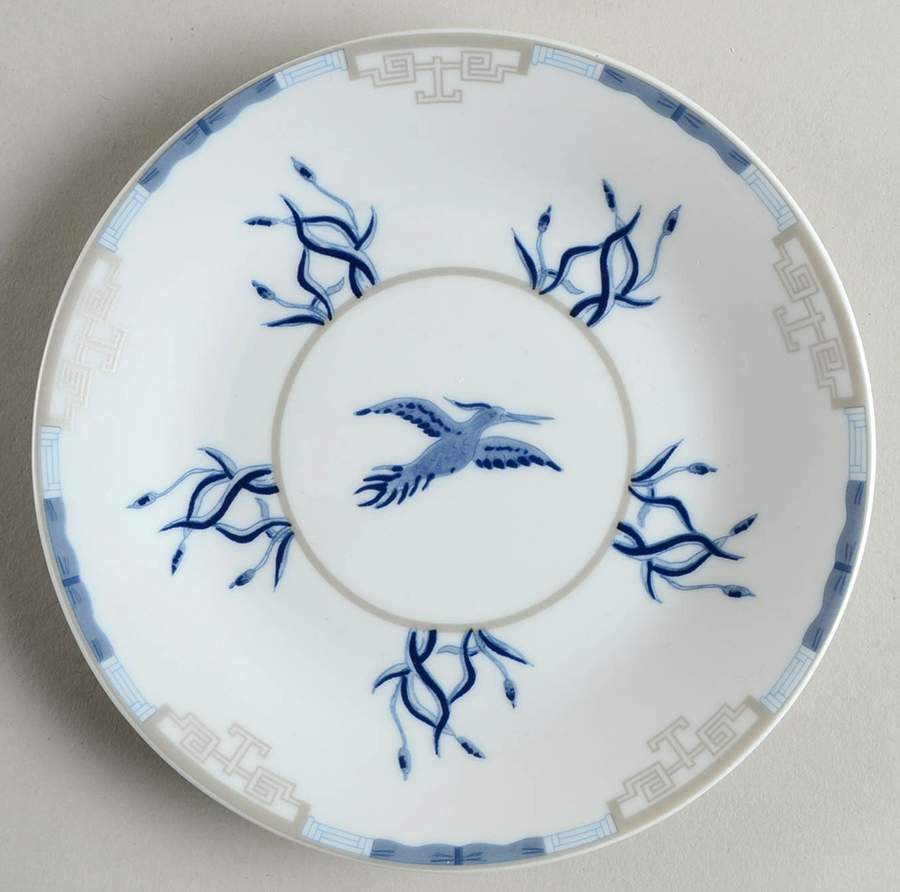 Mandarin Blue Bread & Butter Plate by Philippe Deshoulieres-1