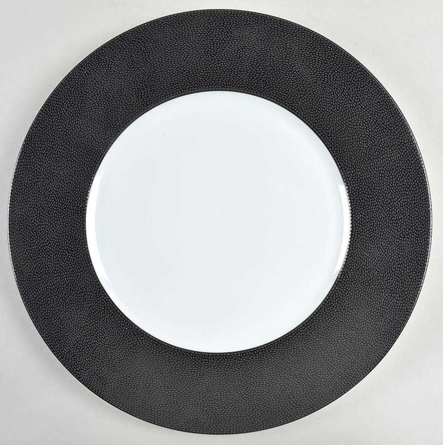 Seychelles Black Service Plate (Charger) by Philippe Deshoulieres-1