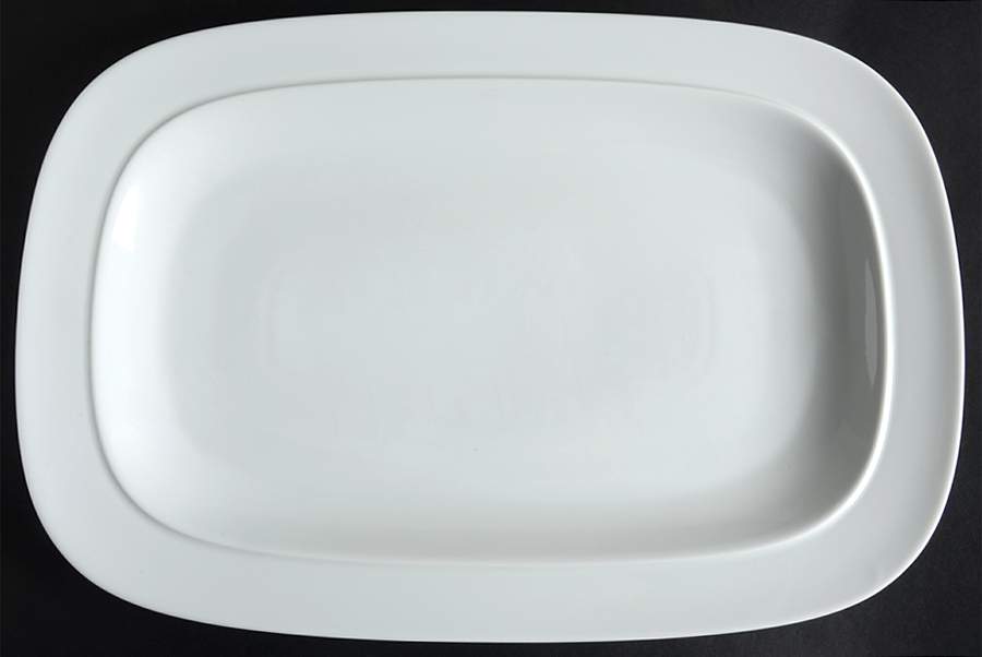 White Squares 16" Rectangular Serving Platter by Denby-Langley-1