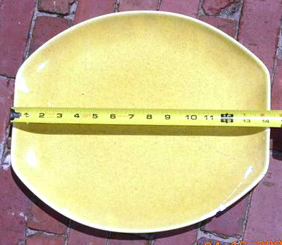 Bantu Yellow (Gold) 14" Chop Plate (Round Platter) by Denwar-1