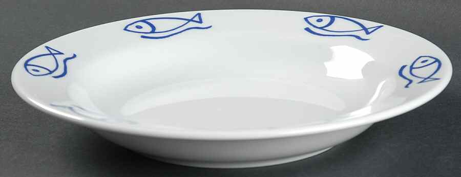 Bistro Fish Large Rim Soup Bowl by Danica-1