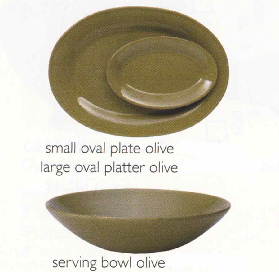 Patina Color Groups Tundra (Med Greens) 10" Oval Serving Platter by Danica-1