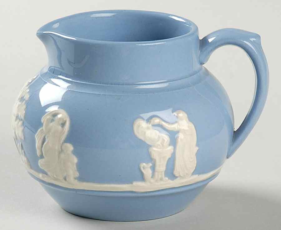 Jasper Ware Cream on Blue Mini Creamer by Dudson-1