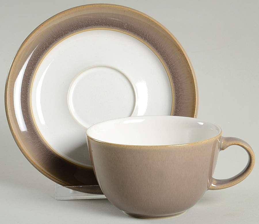 Truffle Flat Cup & Saucer Set by Denby-Langley-1