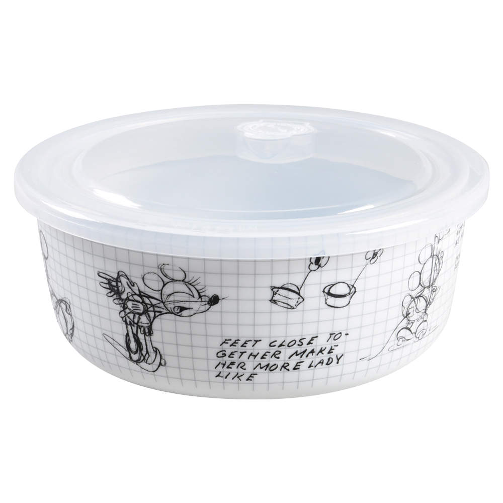 Sketch Book 32 Oz Round Plastic Microwave Bowl w/Vent Lid by Zrike-1