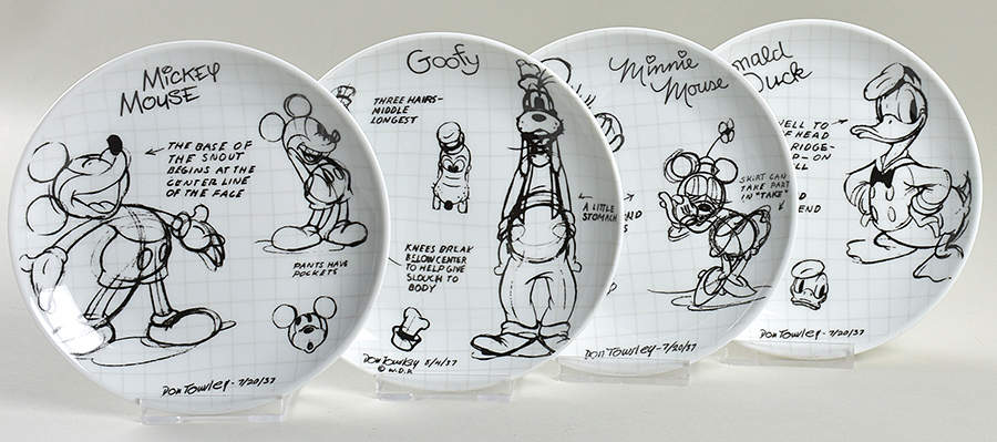 Sketch Book Appetizer Plate - Set of 4 Motifs by Zrike-1
