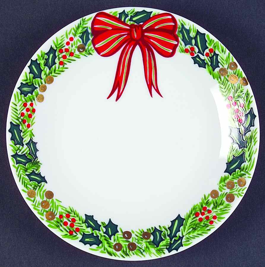 Holiday Wreath Canape Plate by Philippe Deshoulieres-1