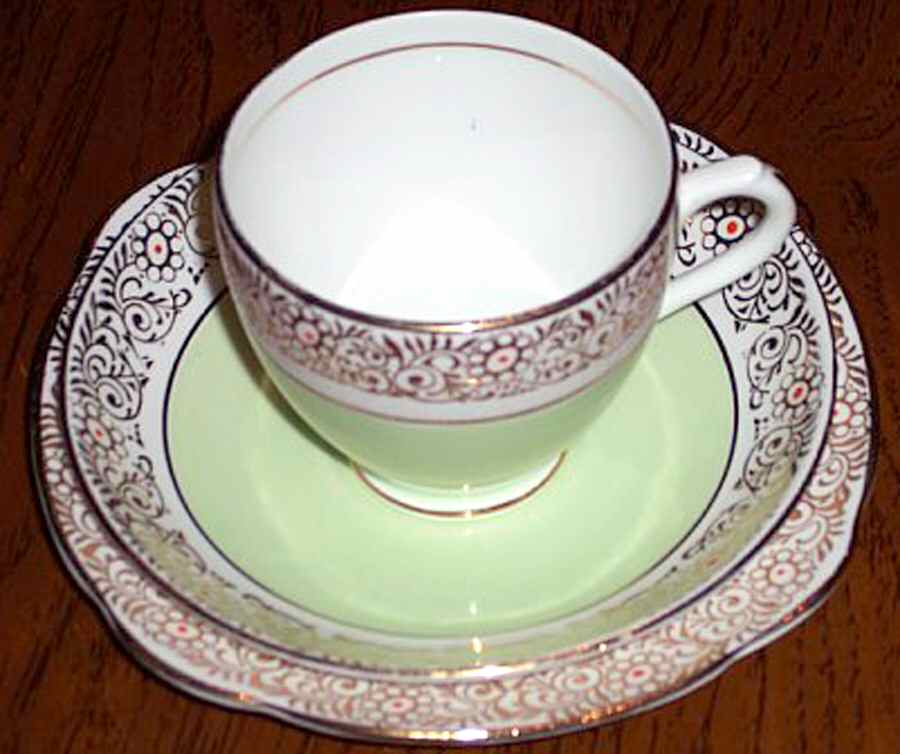 F73 Footed Cup & Saucer Set by Blyth Porcelain Co-1