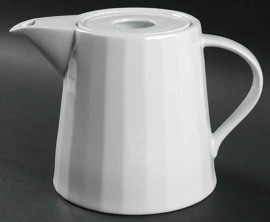 Metria White China Beverage Server & Lid by Dansk-1