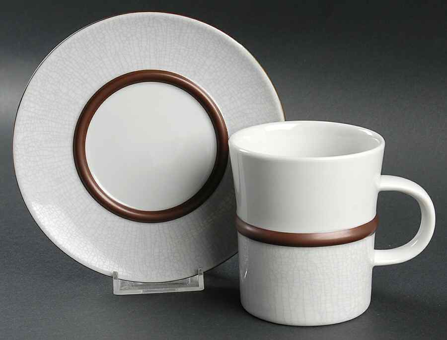 Mettalise Bronze Flat Cup & Saucer Set by Dansk-1