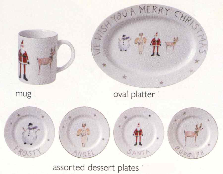 Holiday Characters Dessert/Pie Plate by Danica-1